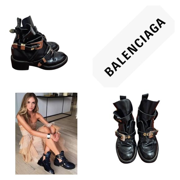 Balenciaga Ceinture Cutout Boots Size EU 38/US 7,5 - Picture 1 of 16